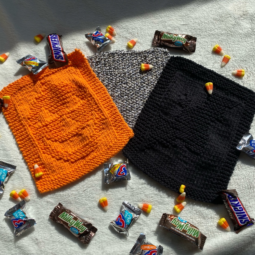 HANDMADE Halloween Washcloth Decor
